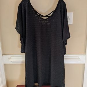 Black Swimsuit Cover-up Size XXL